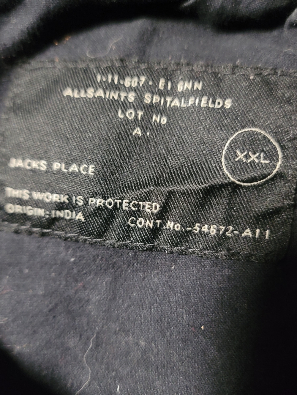 ALL SAINTS Spitalfields Lot No. A Leather Jacket XXL - Picture 6 of 7
